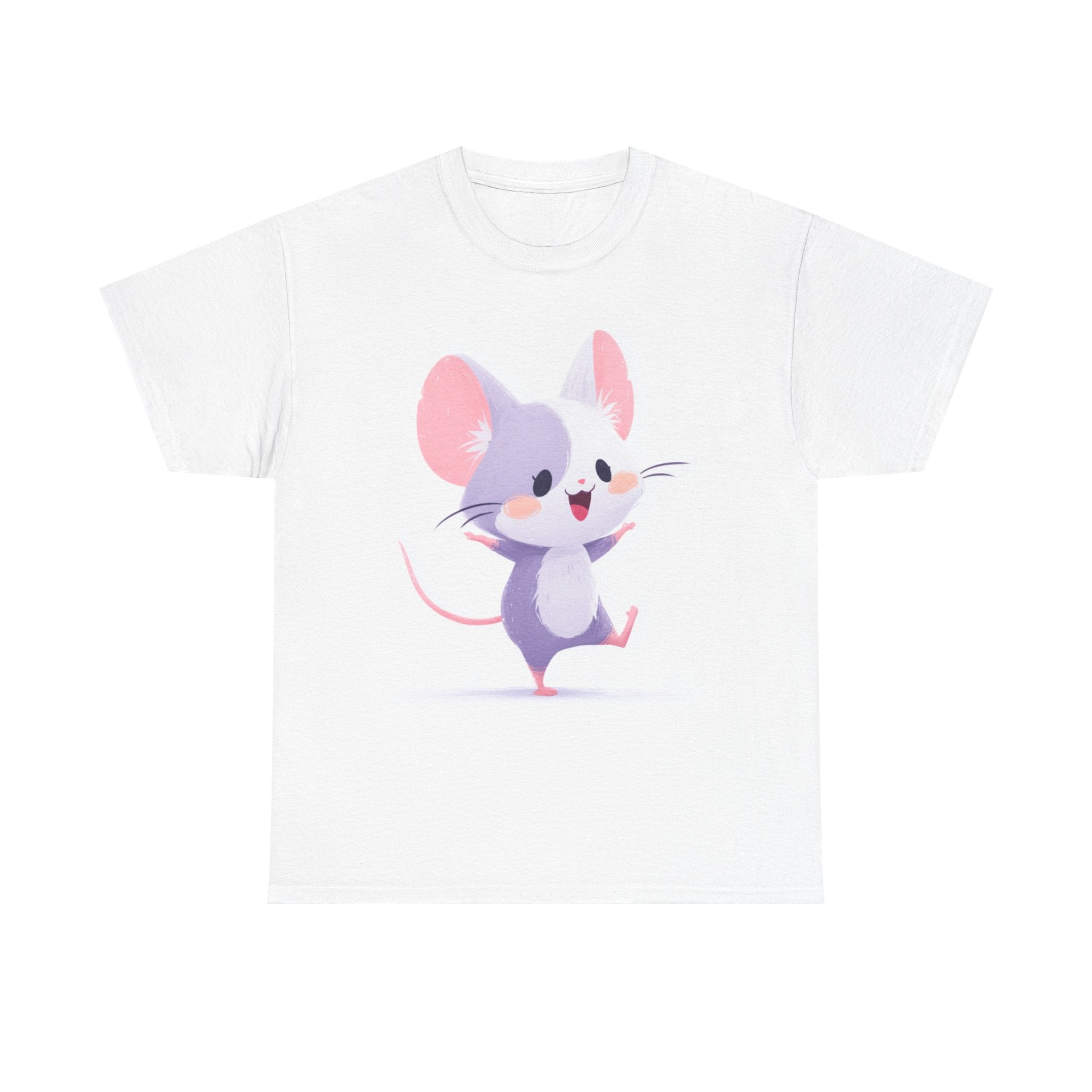 Cute Dancing Mouse T-Shirt — Adorable Cartoon Animal Tee for Kids & Mouse Lovers